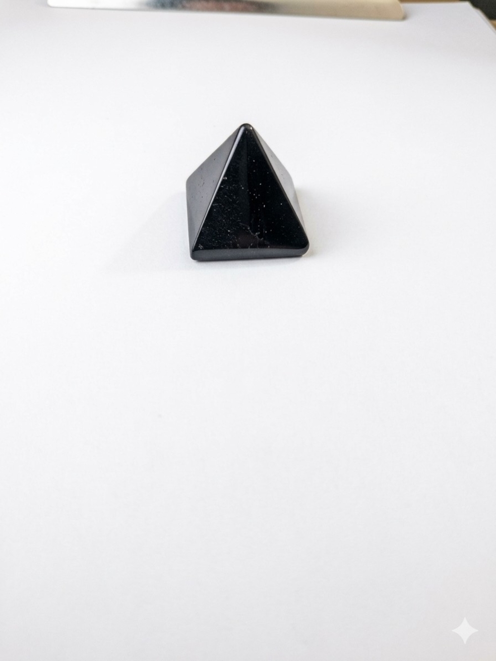 Black Obsidian Pyramid Stone Accessory